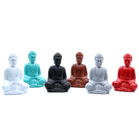 6x Matt Mini Buddha (Assorted Colours)