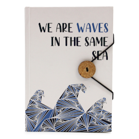 Notebook with strap - Waves in the same sea