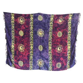 Bali Celtic Sarongs - Yin & Yang - Purple