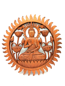Buddha & Lotus Panel - 40cm