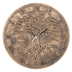 Terracotta Tree of Life Clock by Lisa-Parker