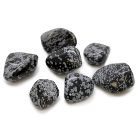 18x XL Tumble Stones - Obsidian Snowflake