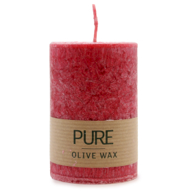 Pure Olive Wax Candle 90x60 - Red