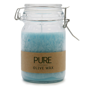 Pure Olive Wax Jar Candle 120x70 - Turquoise
