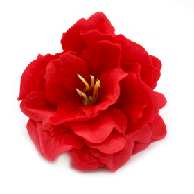 10x Craft Soap Flower - Small Peony - Red