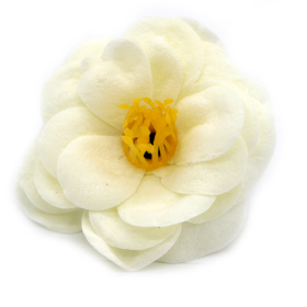 10x Craft Soap Flower - Camellia - Cream