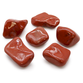 6x Large African Tumble Stones - Jasper - Red