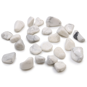 24x Small African Tumble Stones - White Howlite - Magnesite