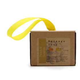 Boxed Single Massage Soaps - Peach & Lemon
