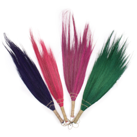 Set 4 - Pampas Long Broom - Vivid colours