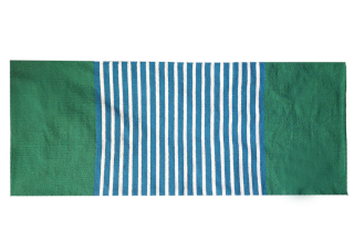 Indian Cotton Rug - 70x170cm - Blue/ Green