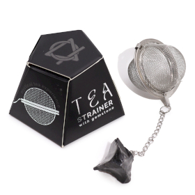 Raw Crystal Gemstone Tea Strainer - Black Obsidian