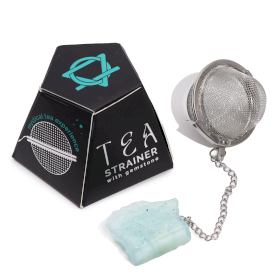 Raw Crystal Gemstone Tea Strainer - Aquamarine