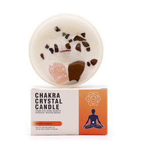 Chakra Crystal Candles - Sacred Chakra
