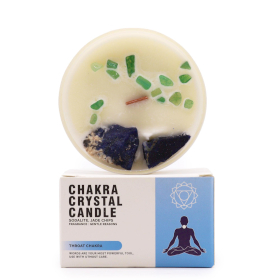 Chakra Crystal Candles - Throat Chakra