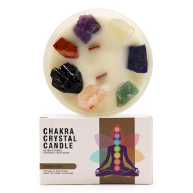 Large Chakra Crystal Candles - Seven Charkra