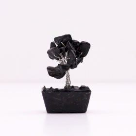 Mini Gemstone Tree On Orgonite Base - Black Agate (15 stones)