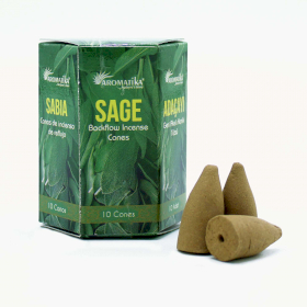 Pack of 10 Masala Backflow Incense - Sage
