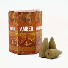 Pack of 10 Masala Backflow Incense - Amber