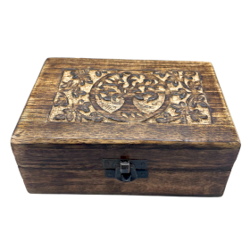 Medium Wooden Keepsake Box 15x10x6cm - Tree of Life