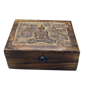 Large Wooden Keepsake Box 20x15x7.5cm -  Buddha