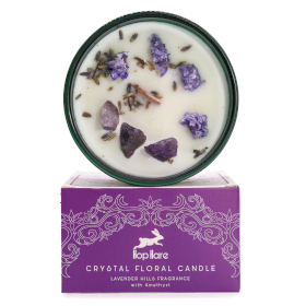Hop Hare Crystal Magic Flower Candle - The Moon
