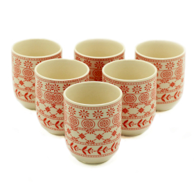 6x Herbal Tea Cups - Amber