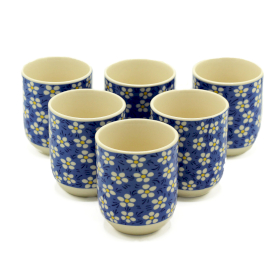 6x Herbal Tea Cups - Blue Daisey