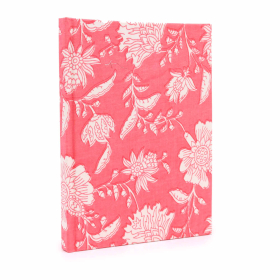 Cotton Bound Notebooks 20x15cm - 96 pages - Pink Floral