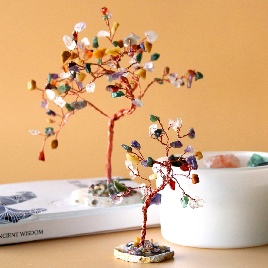Gemstone Tree with Agate Base - Ancient Wisdom Dropshipping