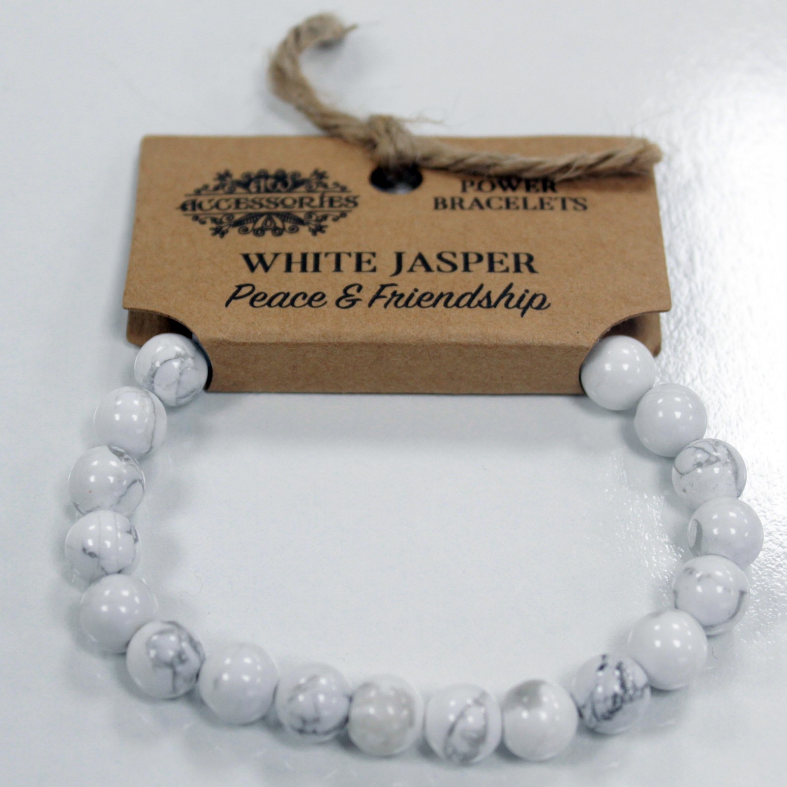 Power Bracelet - White Jasper