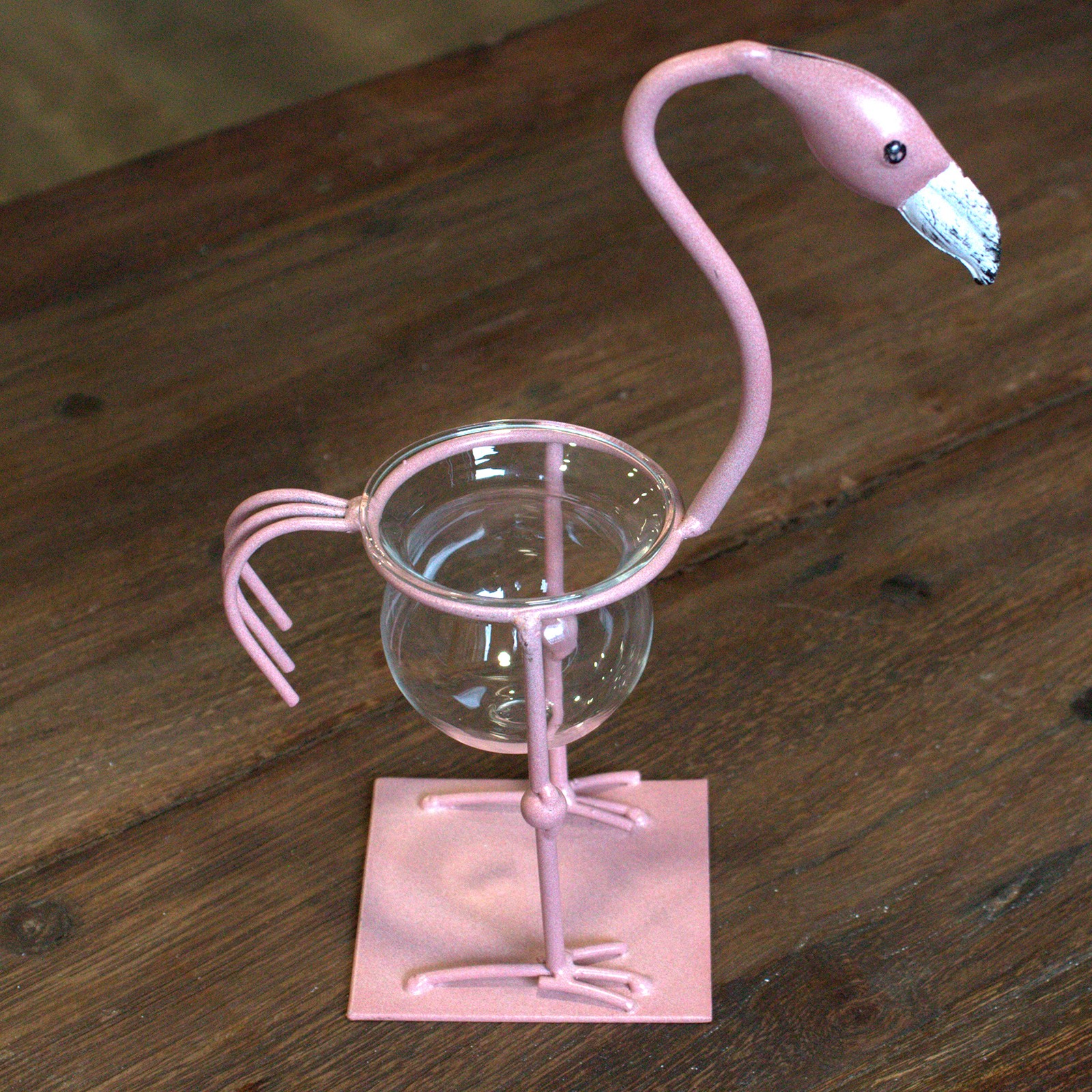 Hydroponic Home Décor - Pink Metal Flamingo Des 2 - AW ...