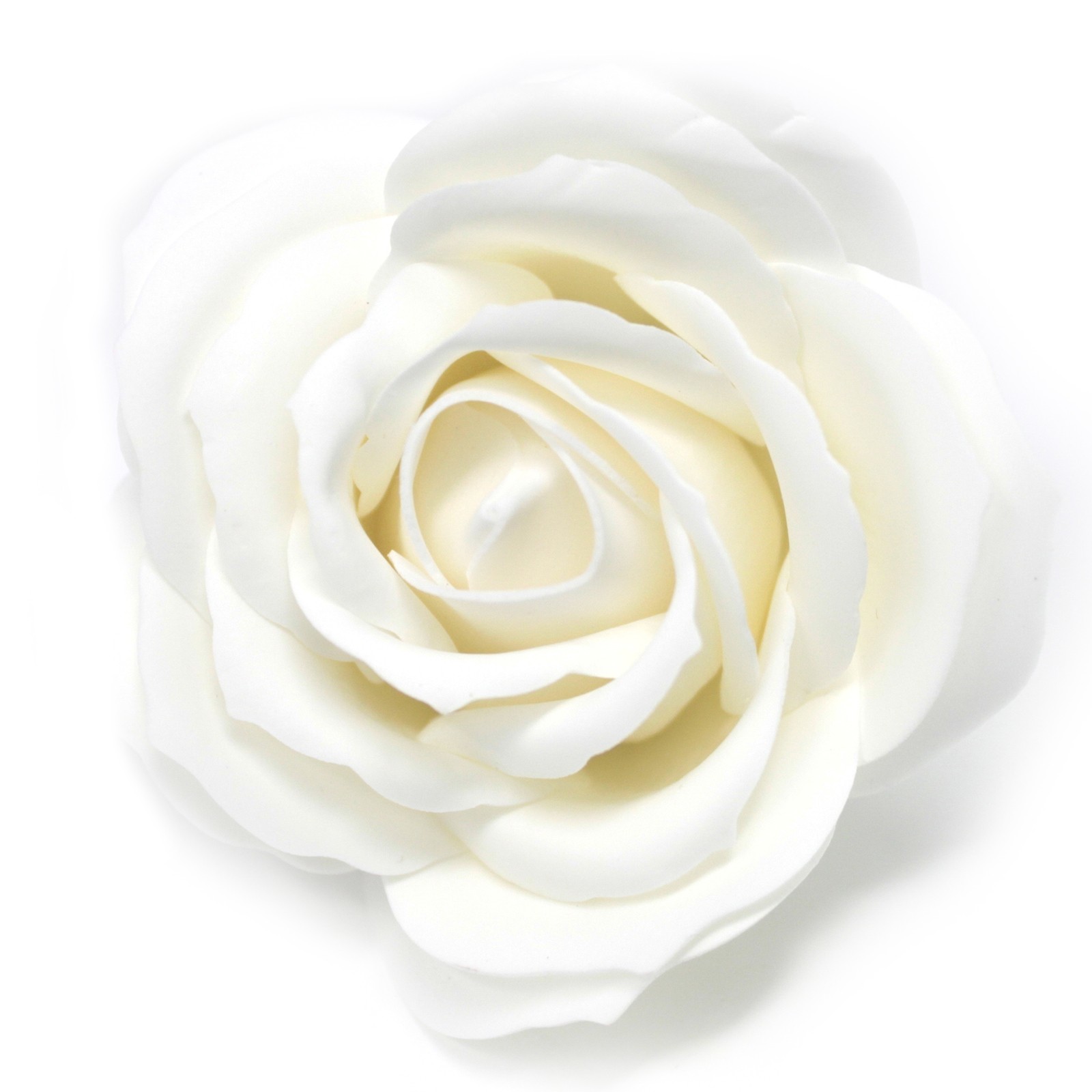 Craft Soap Flowers - Lrg Rose - White