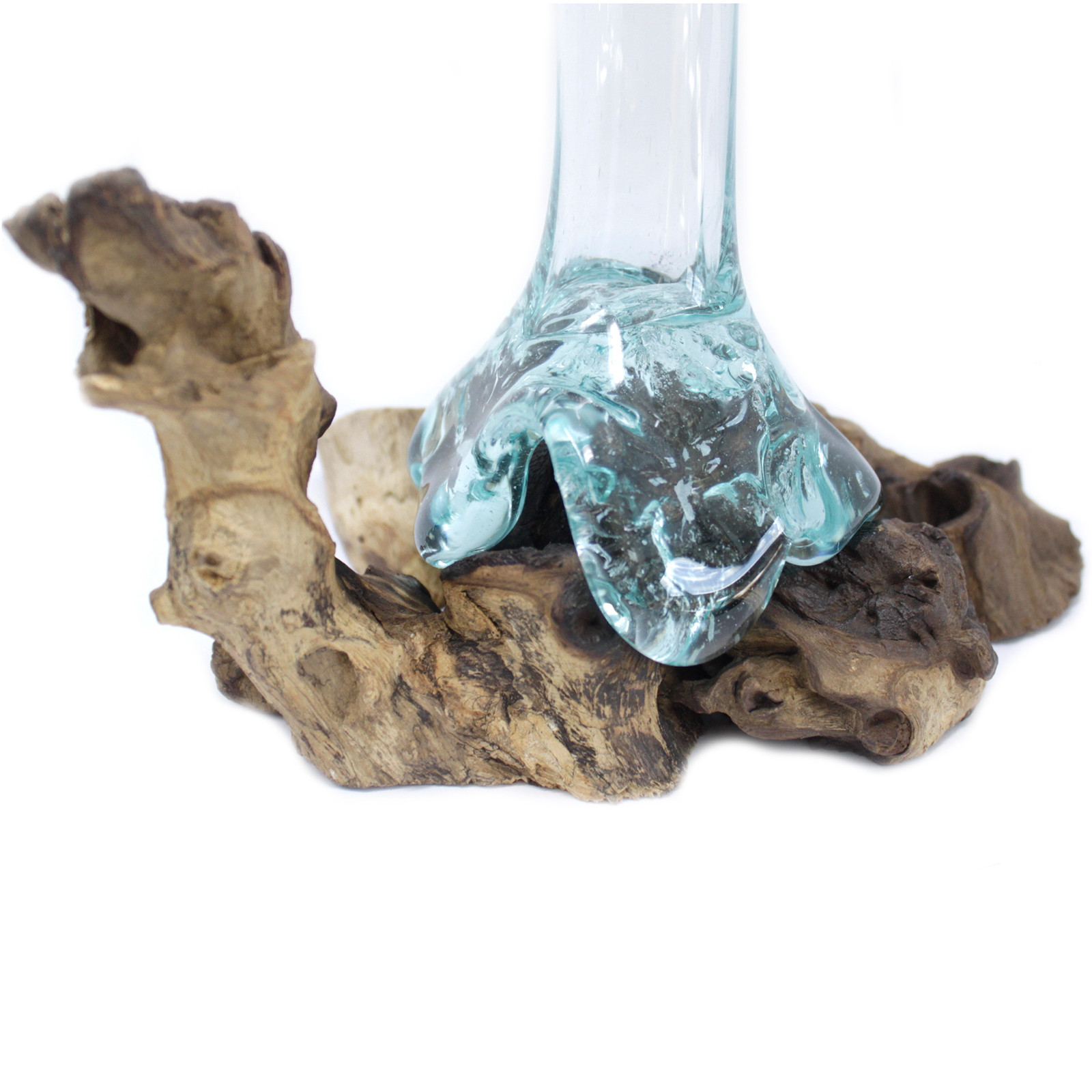 Molten Glass on Wood - Vase