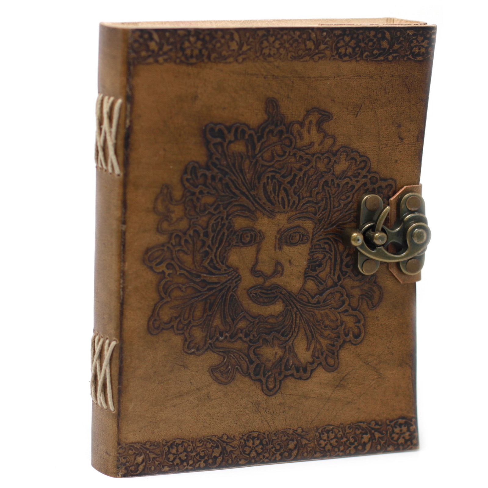 Leather Greenman Notebook (6x8
