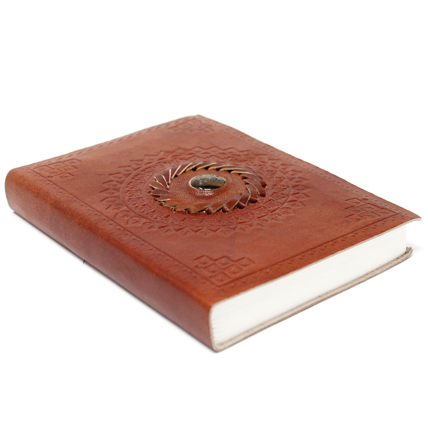 Leather Tigereye Notebook (7x5