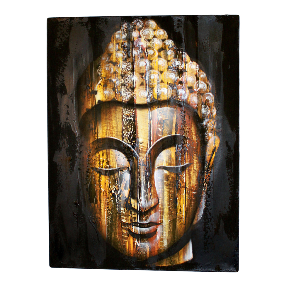 Wood Buddha Golden 60x80cm