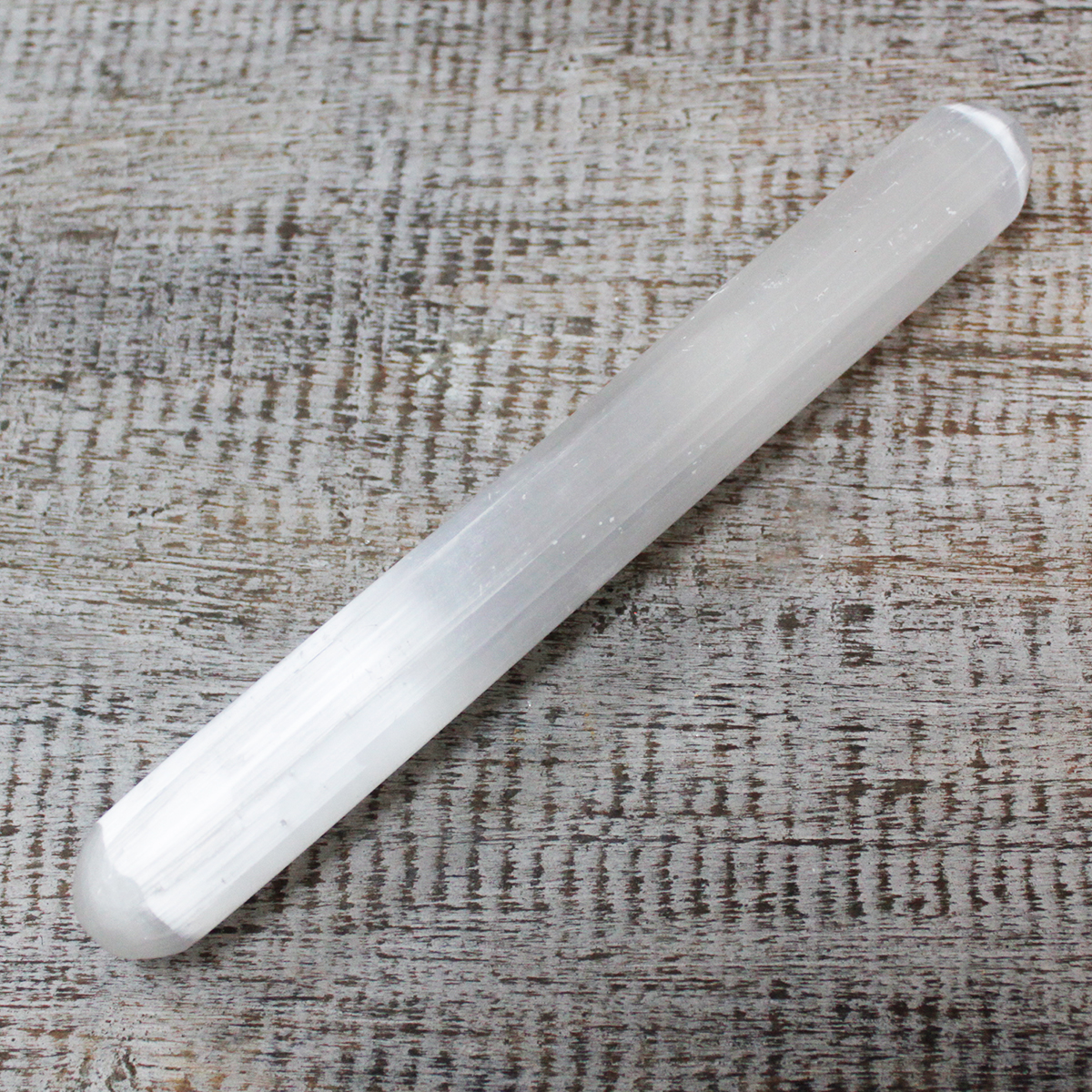 Selenite Wand - 16 cm (Round Both Ends)