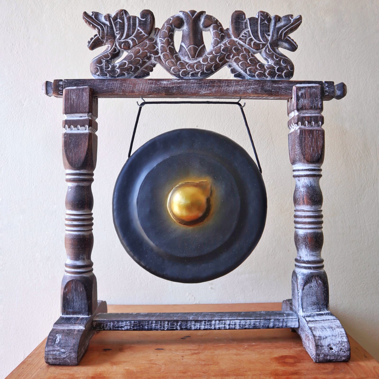 Small Healing Gong in Stand - 25cm - Black