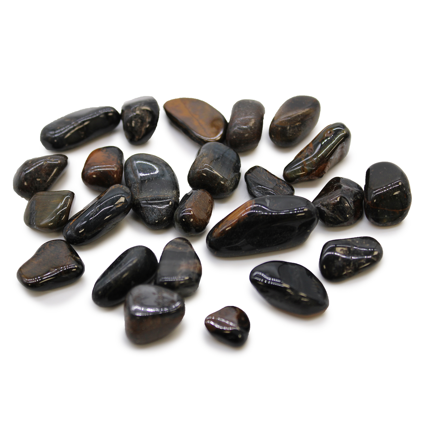 Small African Tumble Stones - Tigers Eye - Blue