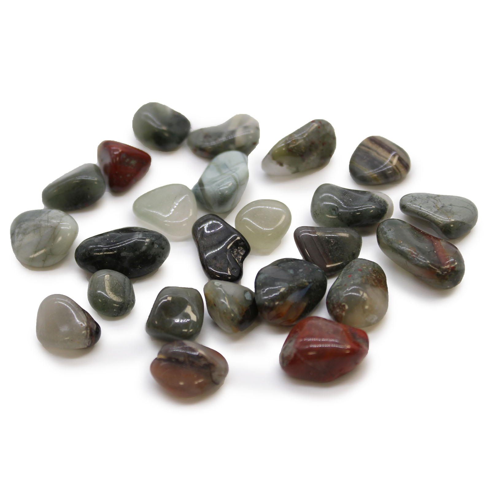 Small African Tumble Stones - Bloodstone - Sephtonite