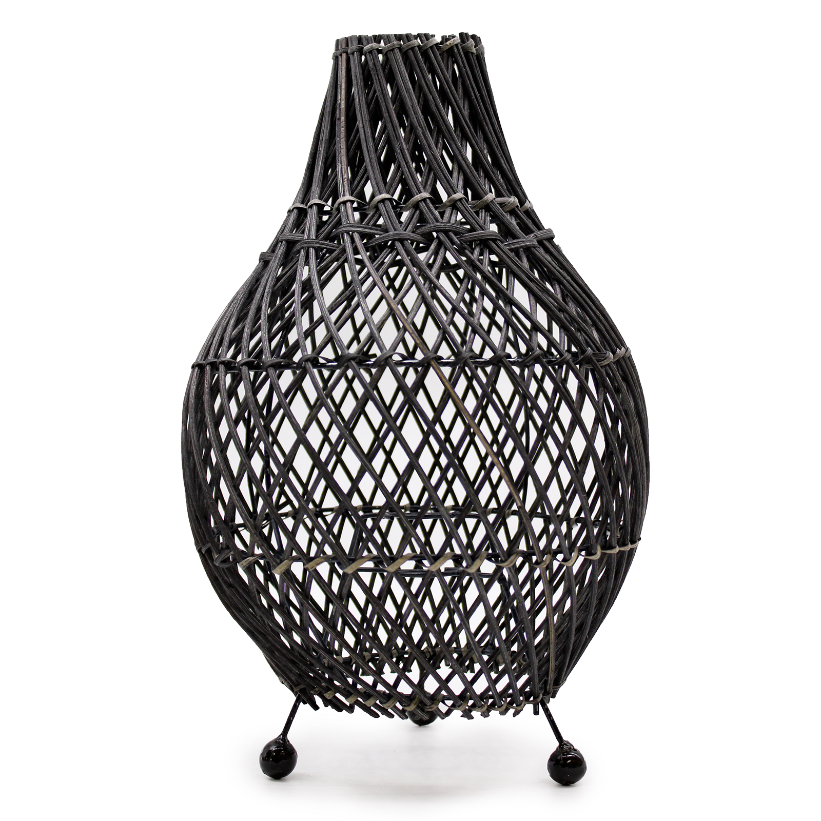 Rattan Table Lamps - Black