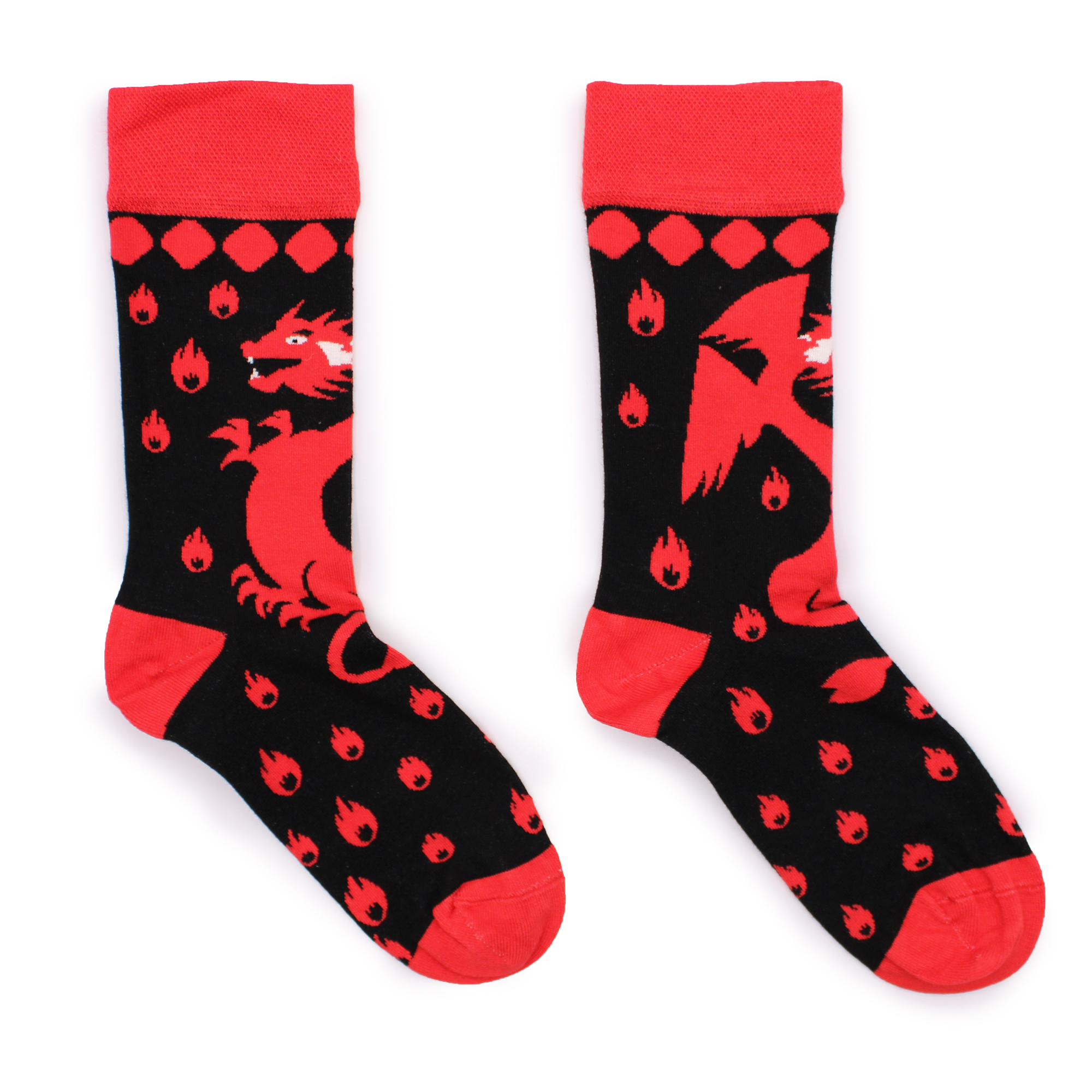 Hop Hare Bamboo Socks M/L - Red Dragons