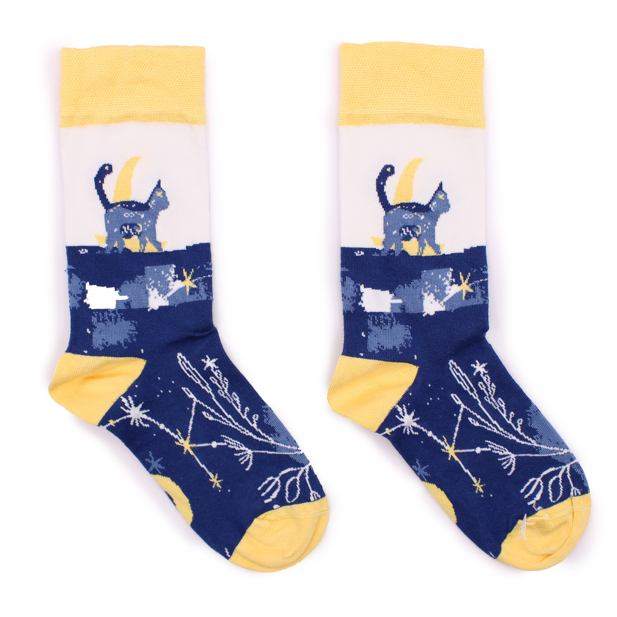 Hop Hare Bamboo Socks S/M - Midnight Cat