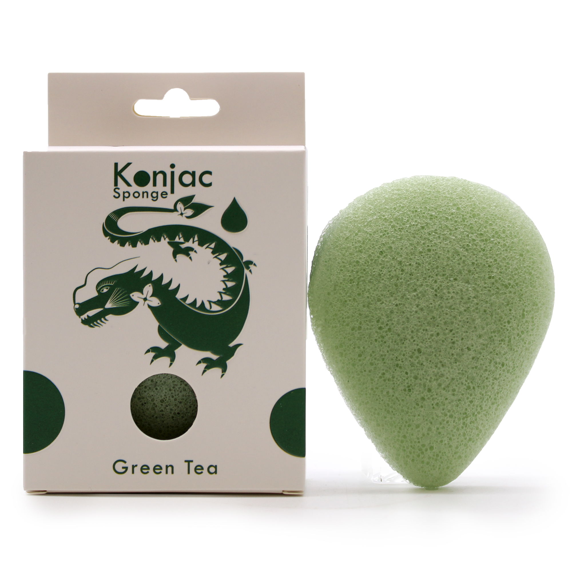 Teardrop Konjac Sponge - Green Tea - Protective