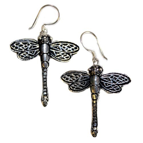 Silver Earrings - Dragonflies