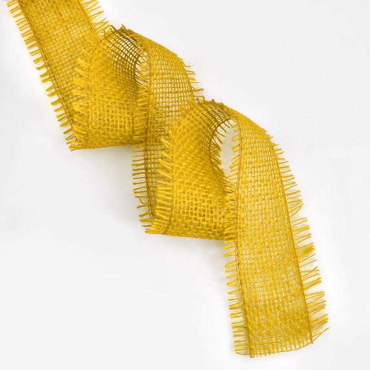 Yellow Jute Ribbon 10meter x 6cm